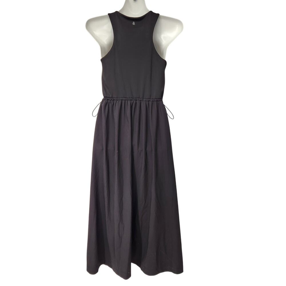 Lou & Grey Black Side Bungee Pocket Built in Bra Tank Midi Dress Women's L - Picture 10 of 10